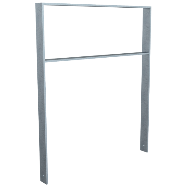 Lean-on hoop of flat bar steel | 80 x 12 mm | with cross bar | total width: 1000 mm | hot-dip galvanized